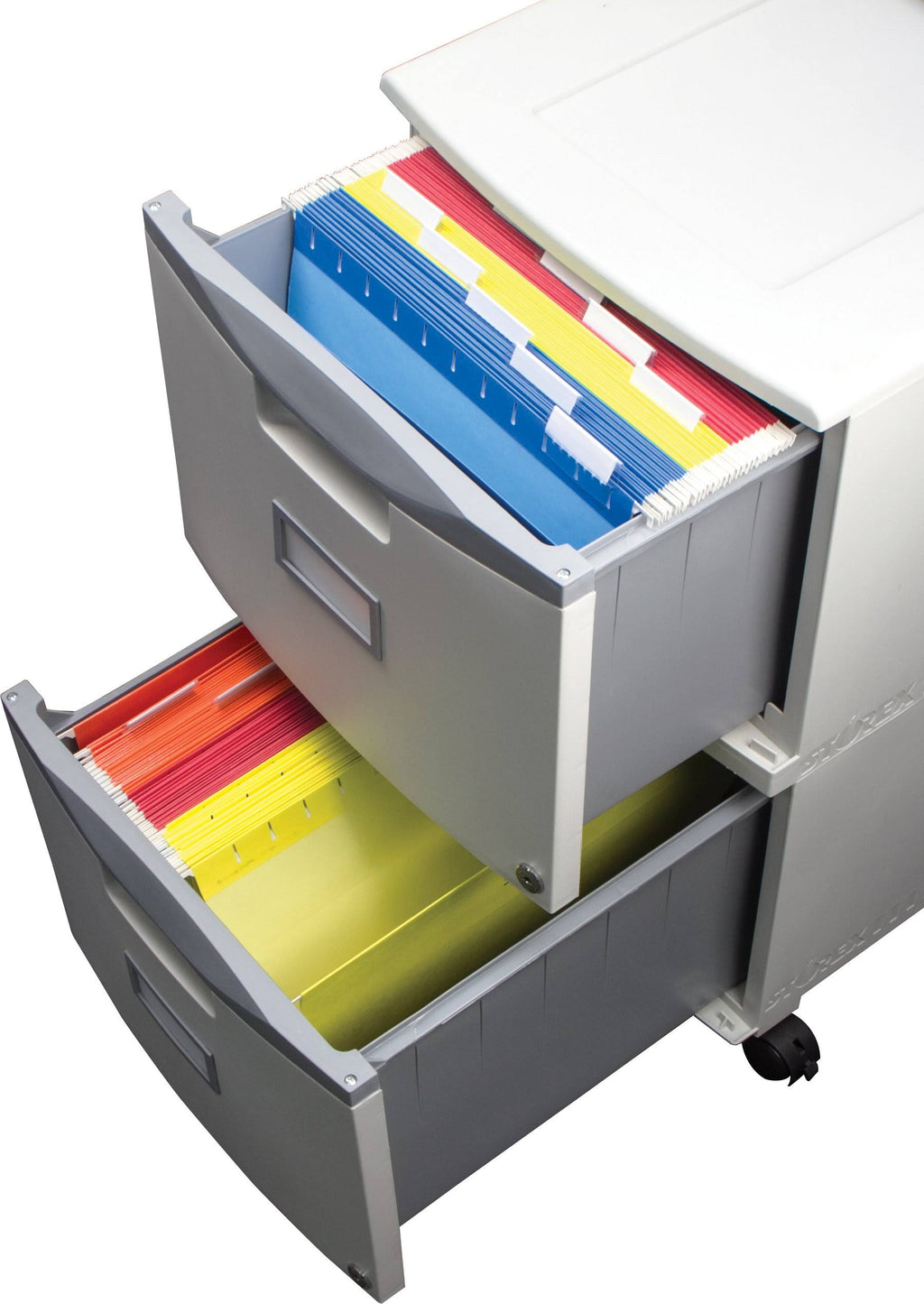 2-Drawer Mobile File Cabinet with Lock, All Black Y112