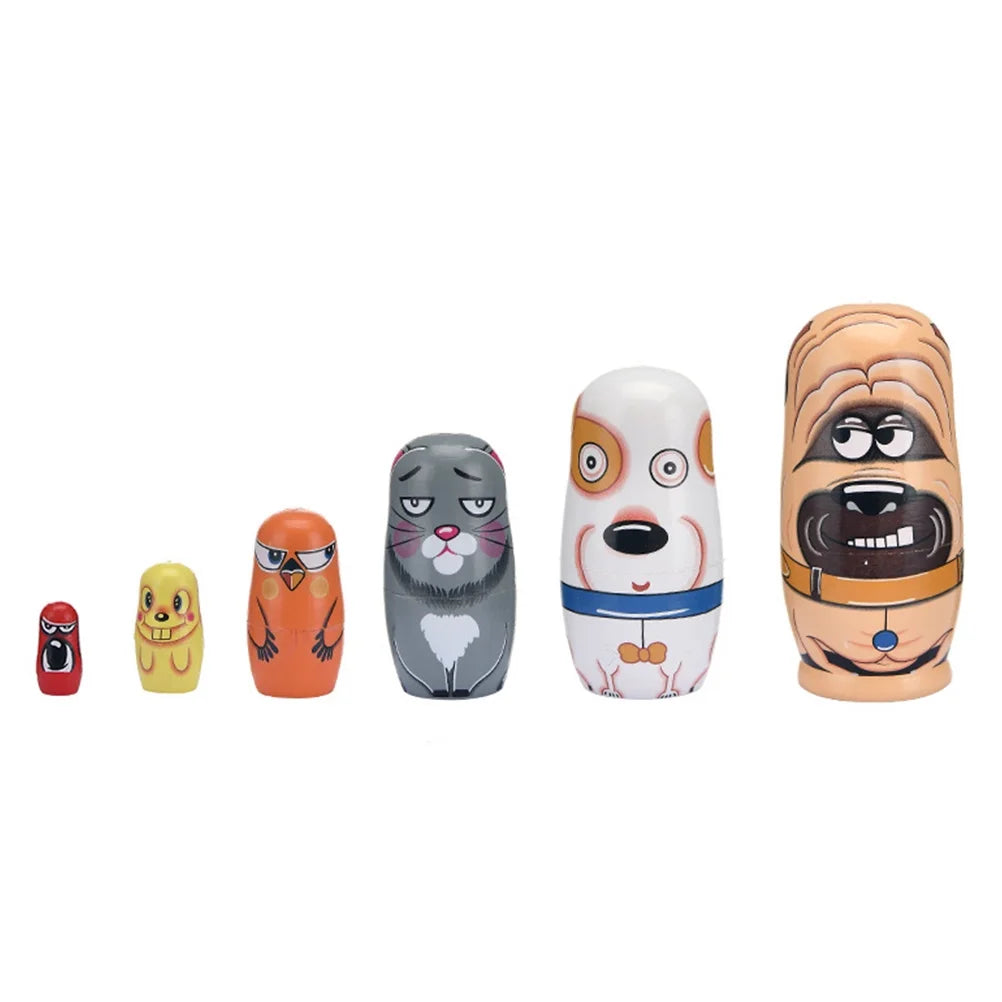 Cartoon Pet Dog Matryoshka Doll Toy Nesting Doll Toy U893