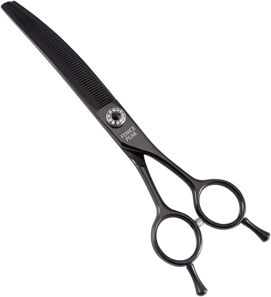7.0'' 440C Steel Curved Thinning Shears for Dogs and Cats, Pack of 2 F988814
