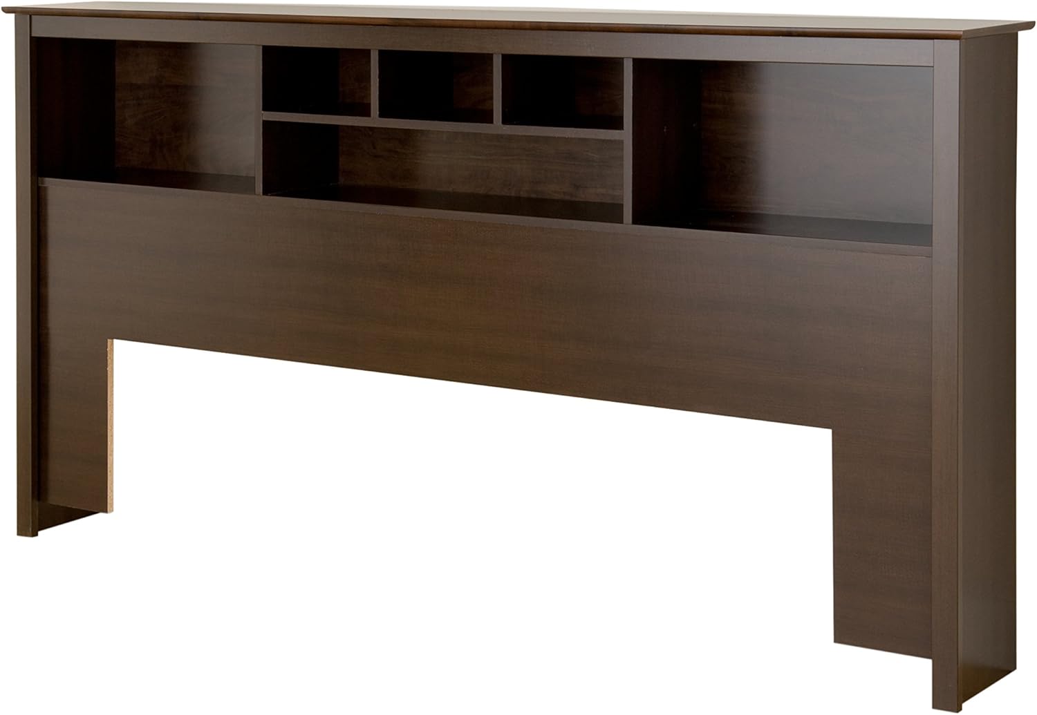 King Bookcase Headboard, Espresso, 5 Drawer Chest N921844