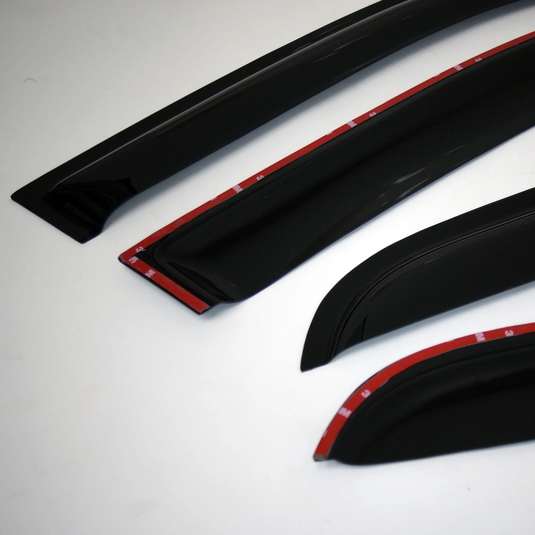 Outside Mount Window Visor Deflector Rain Guard Dark Smoke 4 Pcs Set W90586