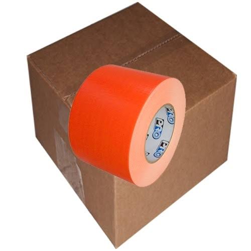 Neon Orange Duct Tape 4 inch x 60 Yards 12 Roll Case G589