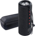 Portable Outdoor Wireless Bluetooth Speaker with FM Radio, Micro SD Card Slot, AUX, Hard Travel Case Included W1676