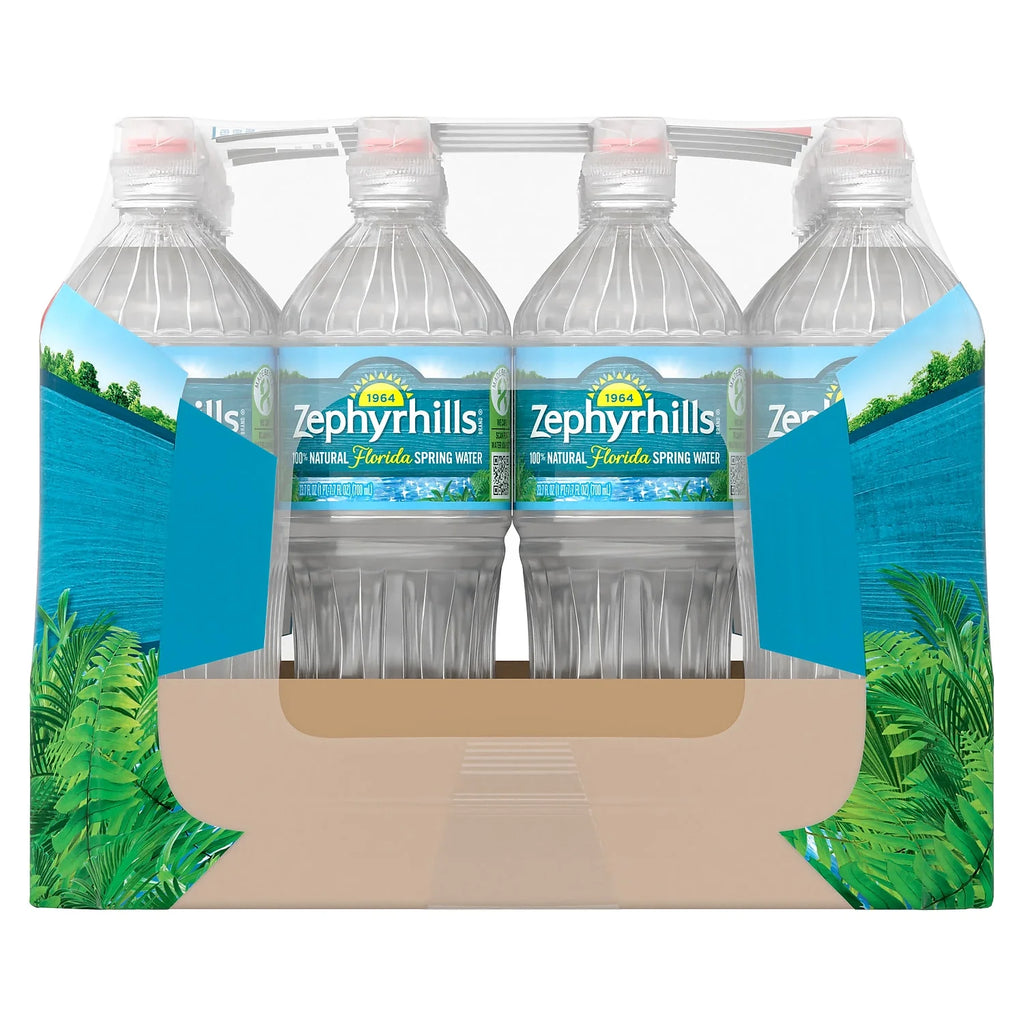Natural Spring Water 24-700mL Sport Bottles with Flip Cap G3569
