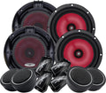 2 Pairs 6.5-Inch 2-Way Car Audio Component Speaker System Z1957