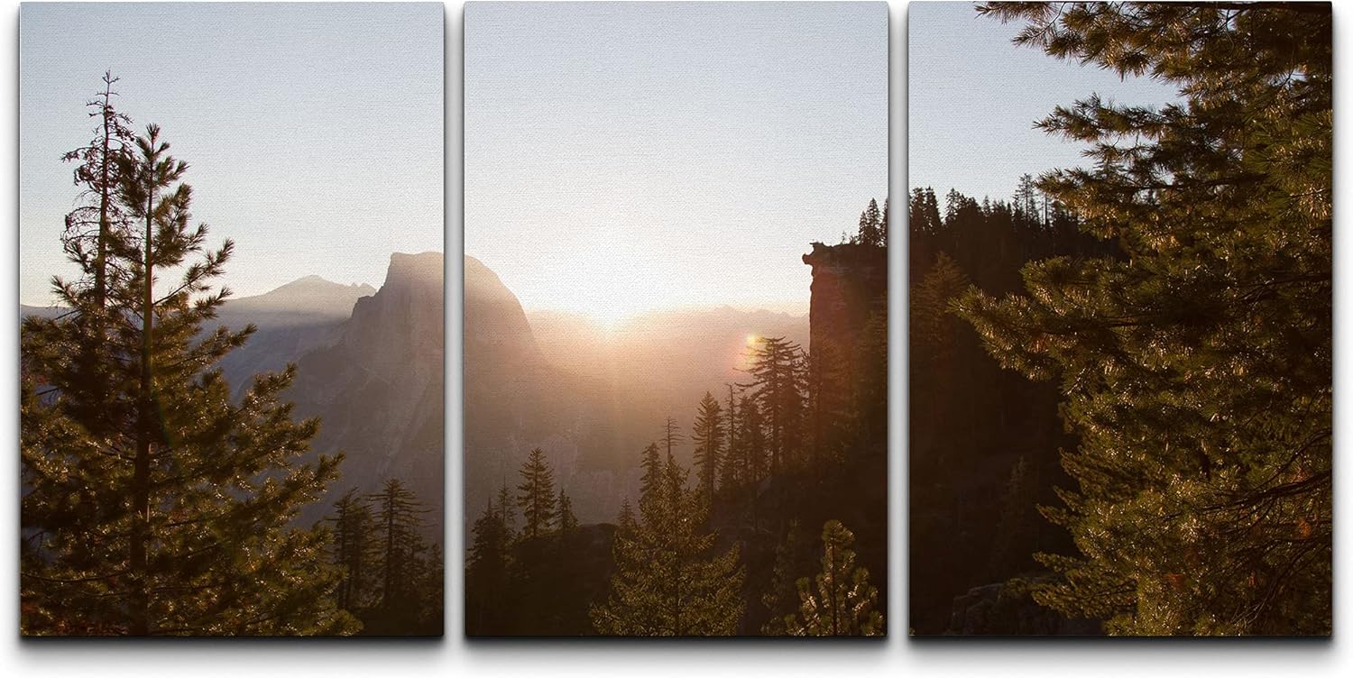 Canvas Print Wall Art Set Ocean Waves Marine Life Nautical Landscape Blue 16x24 x 3 R62973