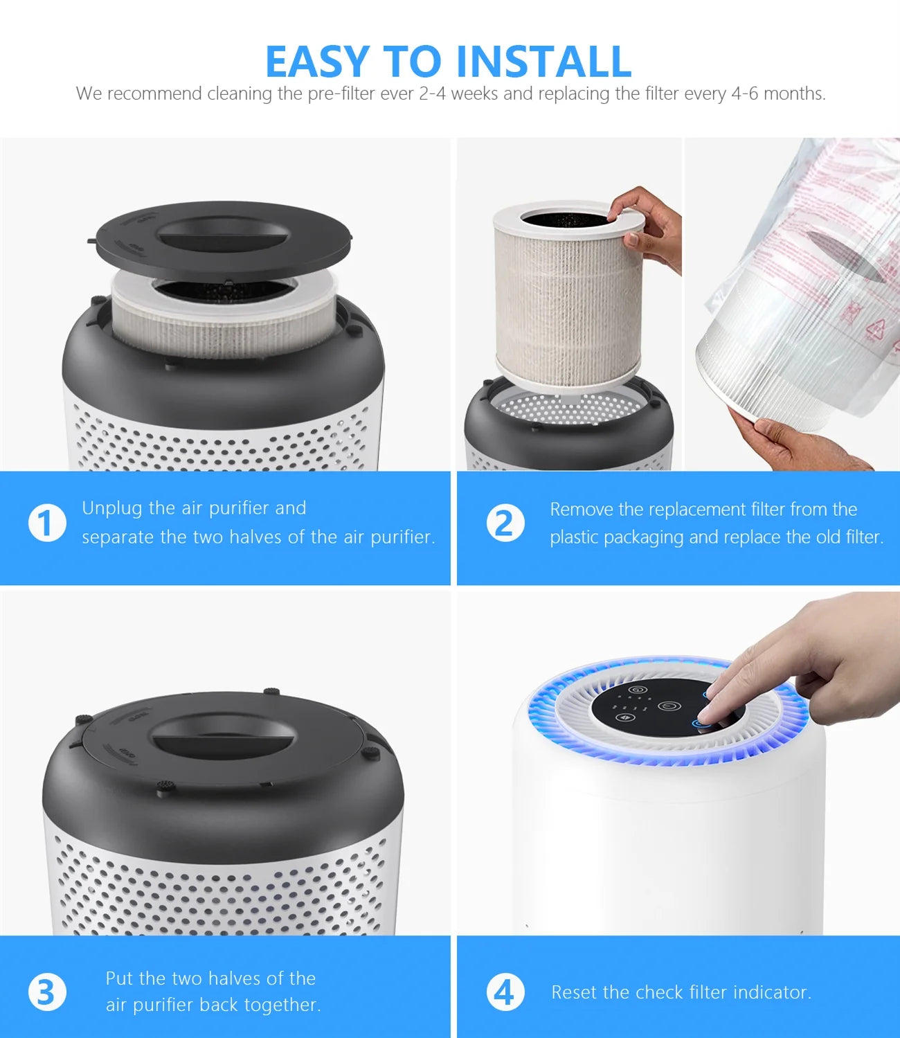 HEPA Air Purifier with H13 True HEPA Filter N753