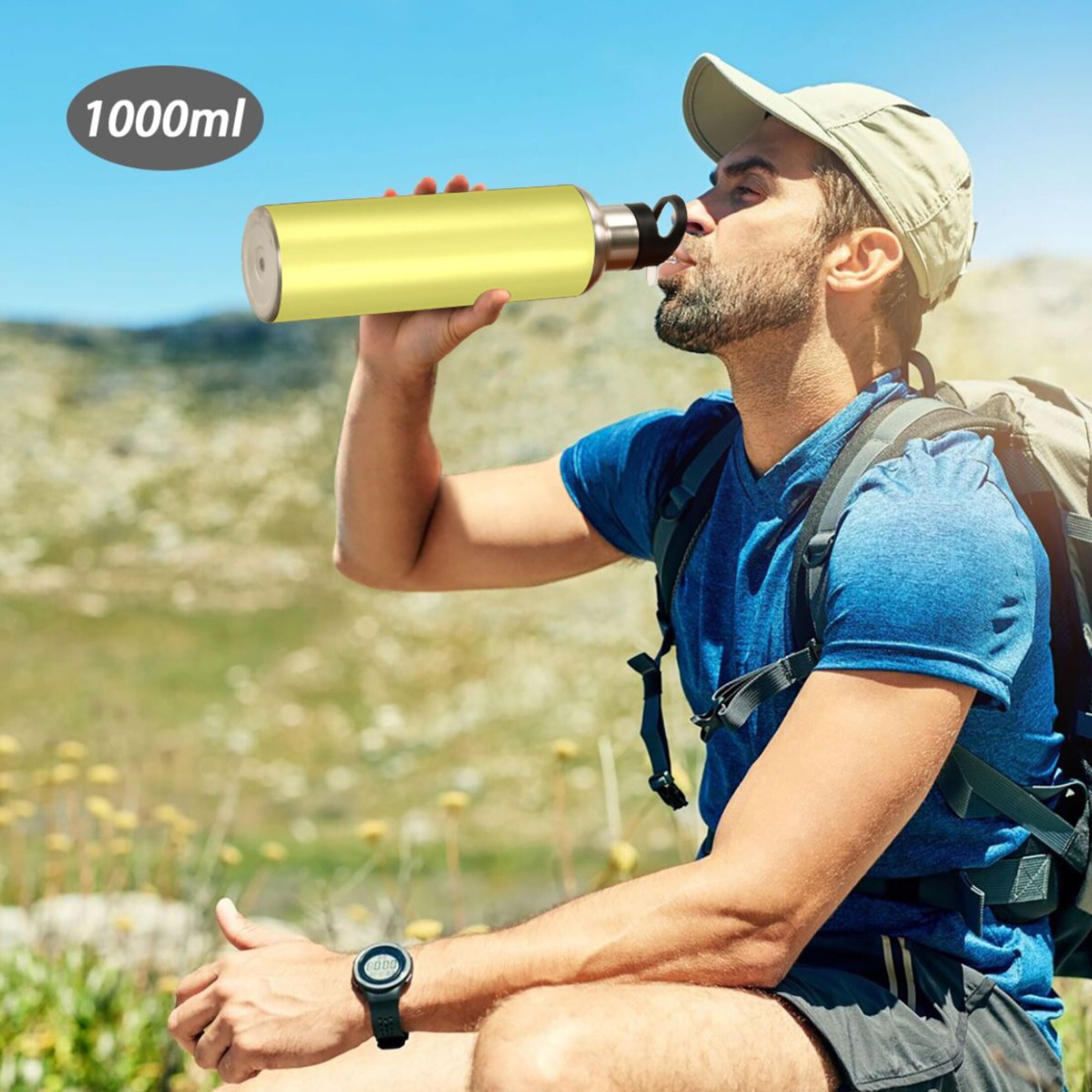 20 OZ Stainless Steel Vacuum Insulated Water Bottle with Straw Lid Y56433