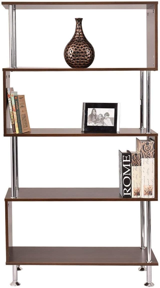 4-Tier Wooden Bookcase Bookshelf Y58698