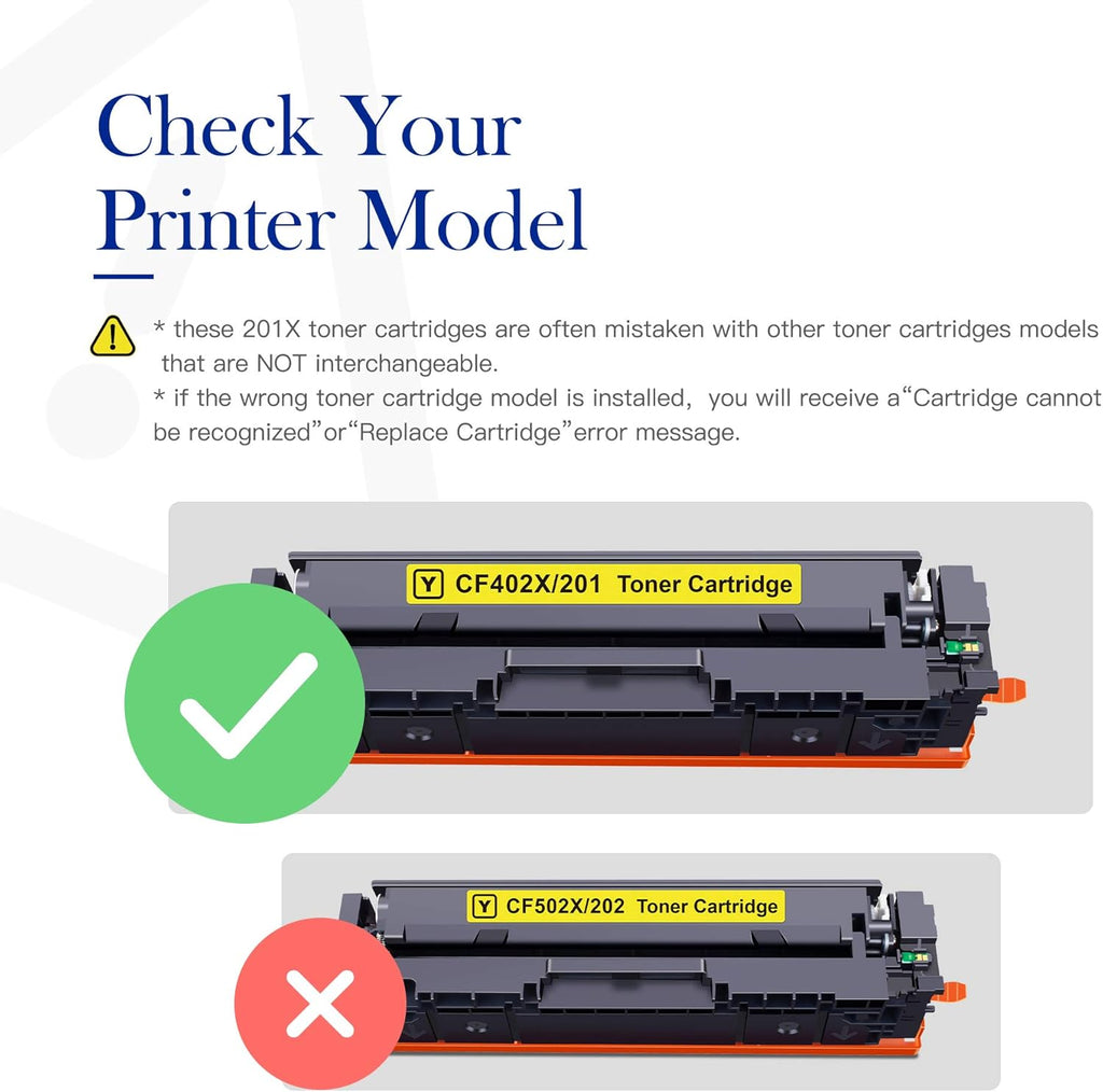 Compatible Toner Cartridge 3-Pack for HP 201X 201A CF401X CF402X CF403X Color Pro MFP M277dw M252dw M277n M277c6 M252n M277 Printer (Cyan,Magenta,Yellow) U875