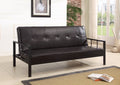 Black Faux Leather Klik Klak Sofa Futon K341