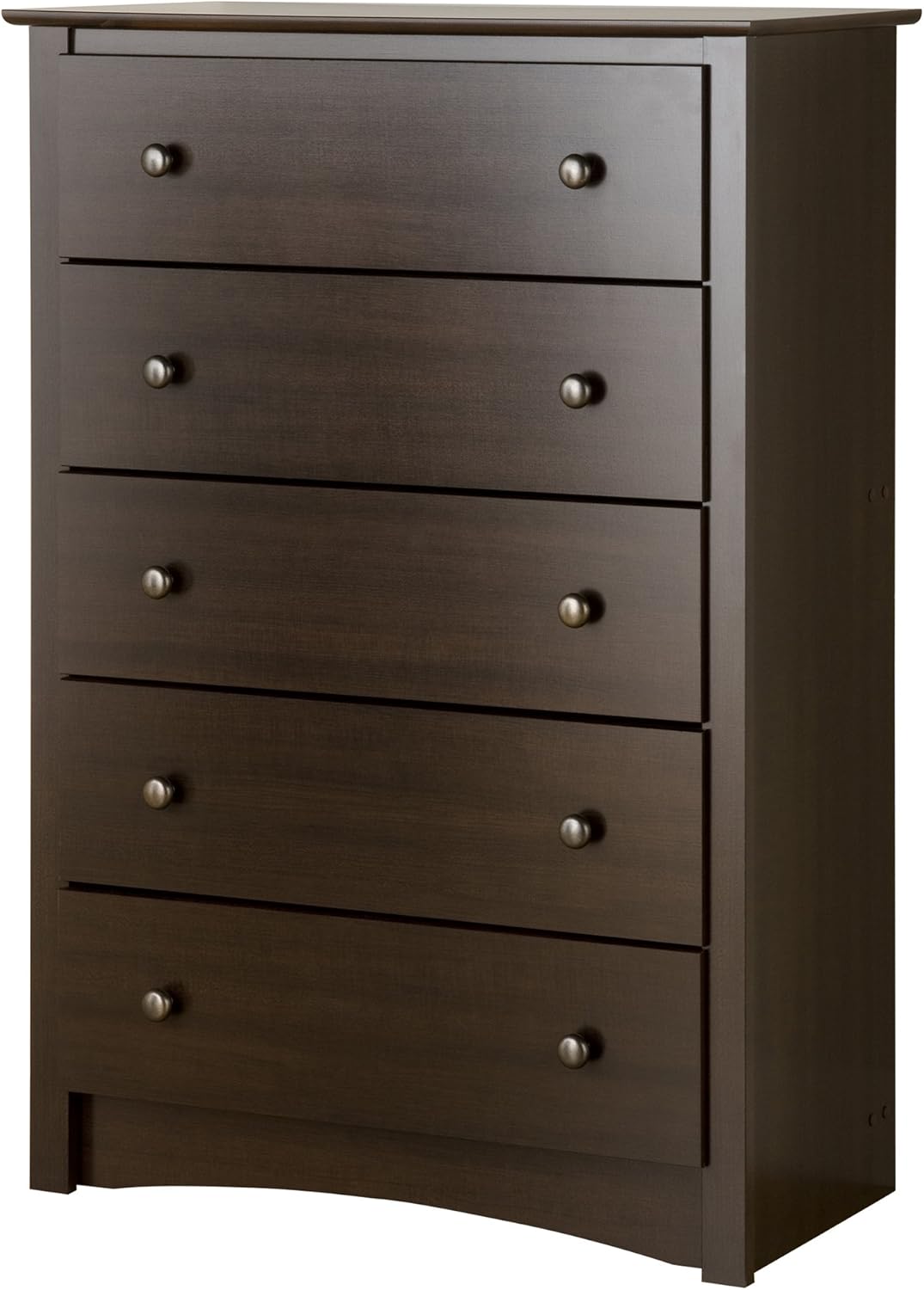 King Bookcase Headboard, Espresso, 5 Drawer Chest N921844