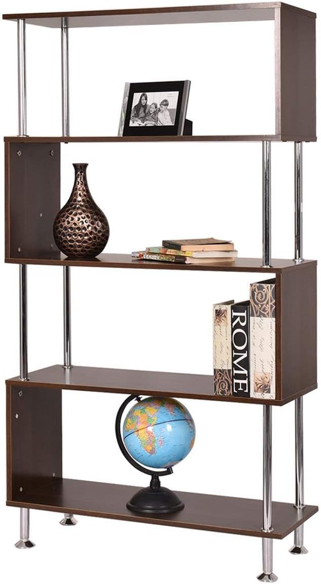 4-Tier Wooden Bookcase Bookshelf Y58698