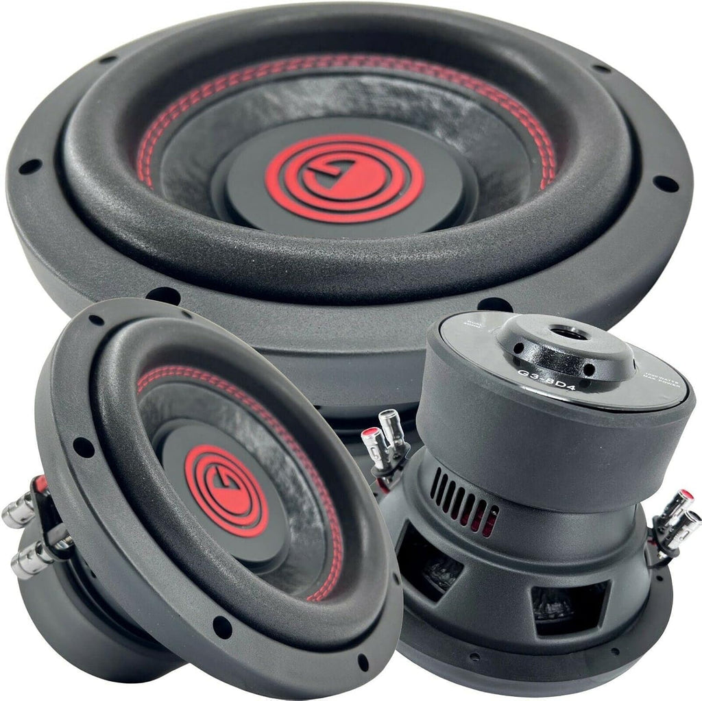 1x 8 Inch 1000 Watt Car Audio Subwoofer 4 Ohm DVC Dual Voice Coil Pack of 2 L8386