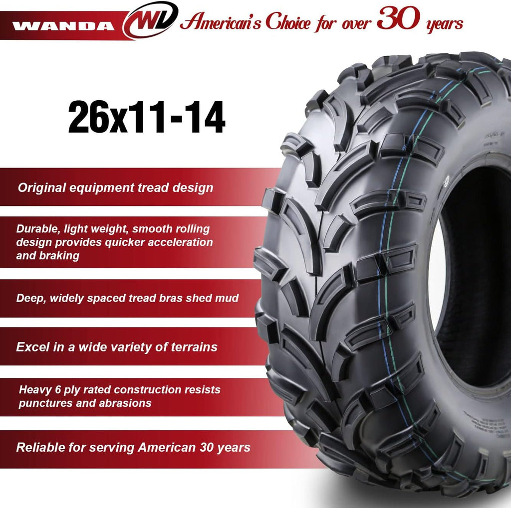 26x11-14 6PR ATV UTV Tires W881