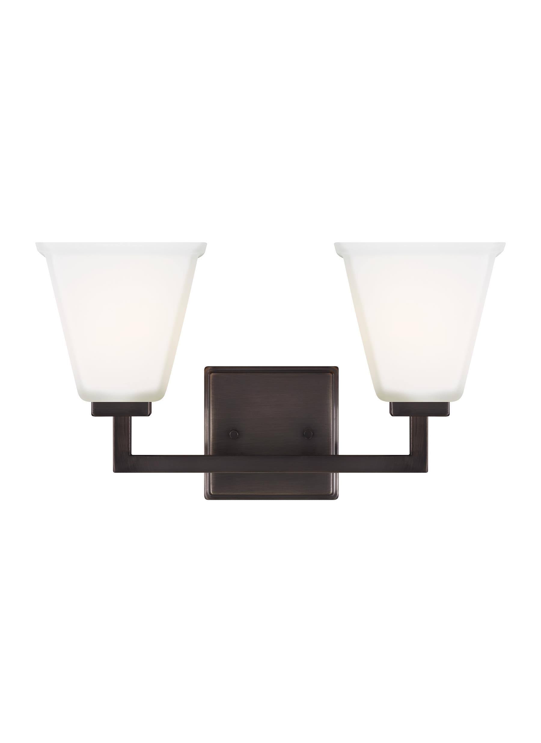 Brushed Oil Rubbed Bronze Two Light Bath V4439