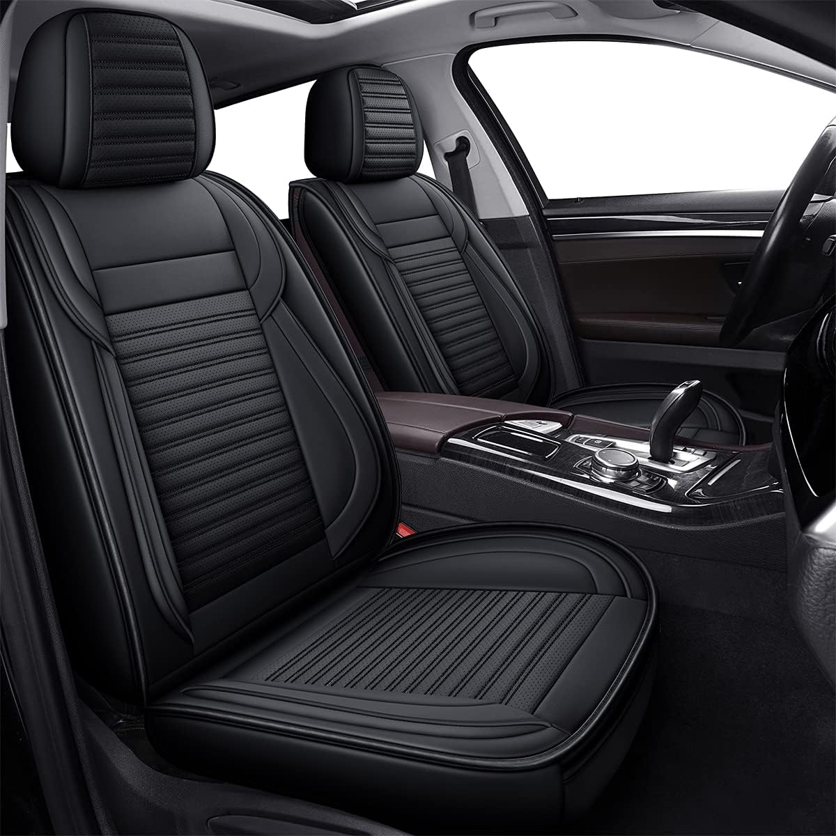 Red line Faux Leather Automotive Seat Covers L54581