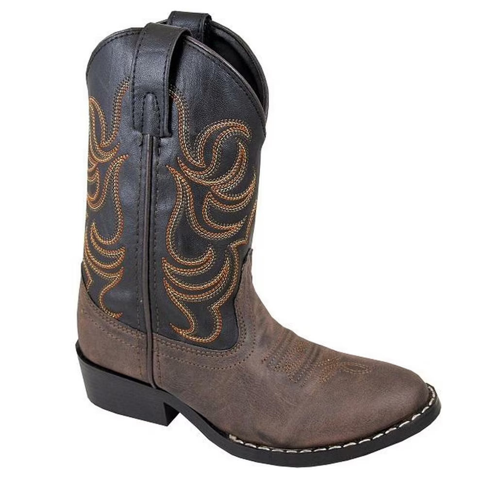 Brown/Black Kids Western Boots O804583