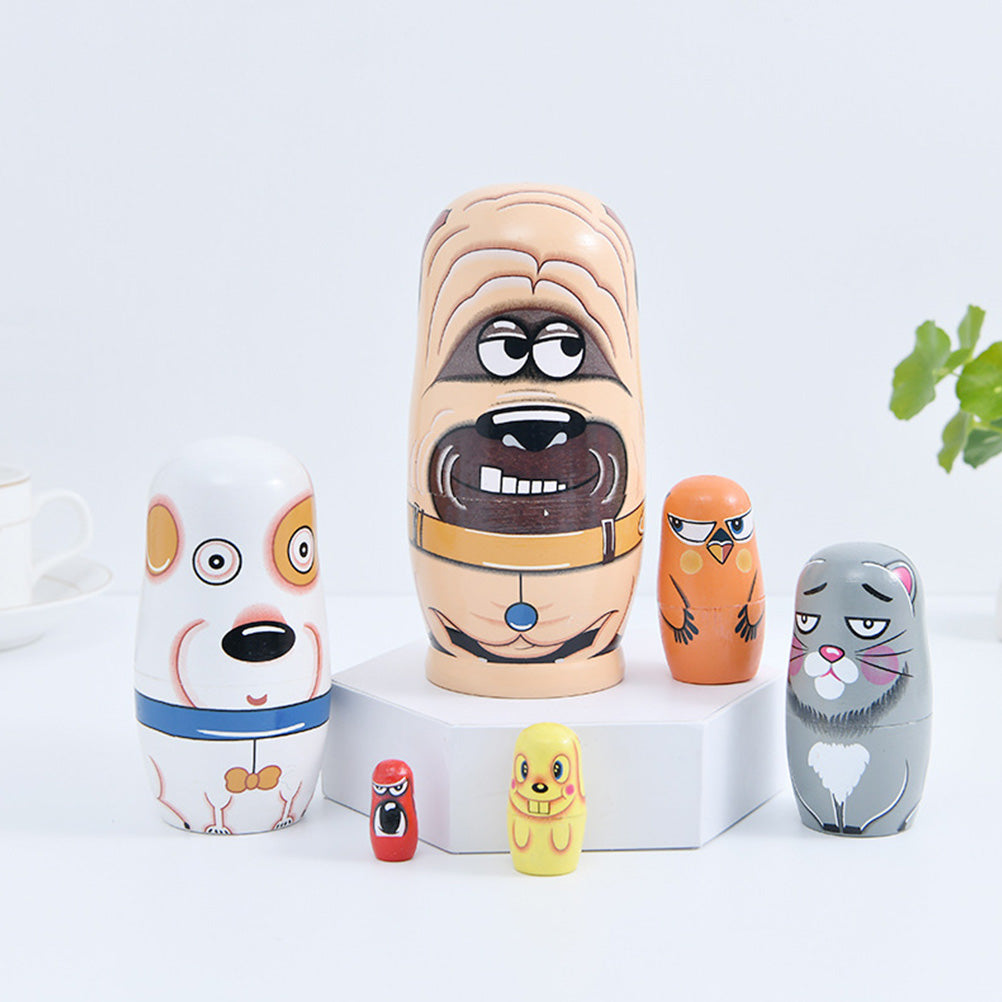 Cartoon Pet Dog Matryoshka Doll Toy Nesting Doll Toy U893