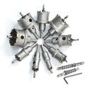 9PCS Carbide Hole Saw Kit 5/8 to 2-1/8 Inch Cutting Diameter Tungsten Carbide Tipped Hole Cutter Set C429560