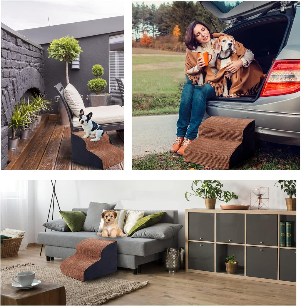 2 Steps High-Density Foam Dog Stairs B740