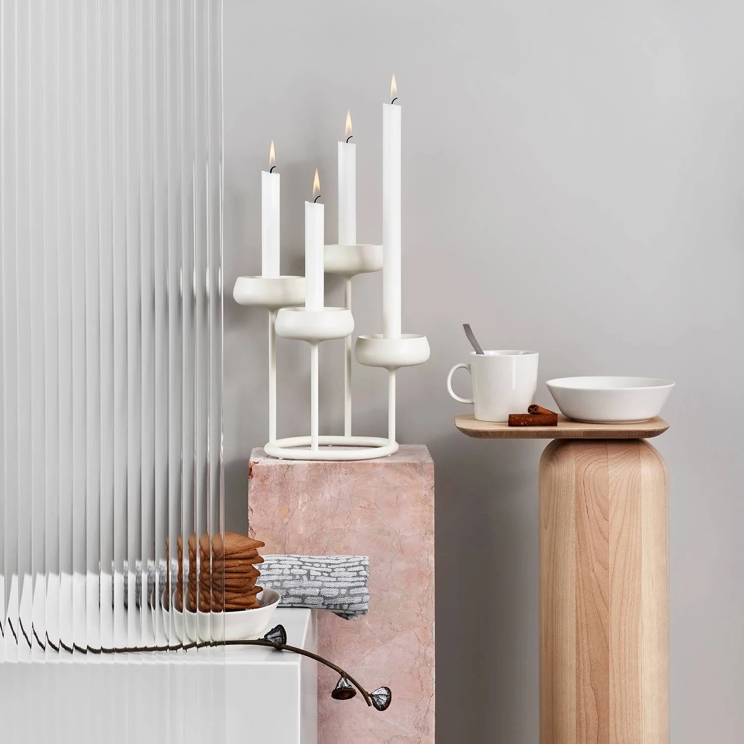 White Candelabra H68091