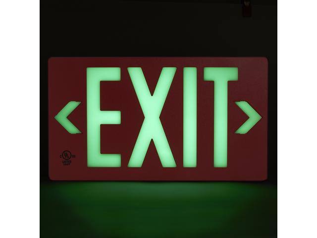 Red Photoluminescent Exit Sign L80505