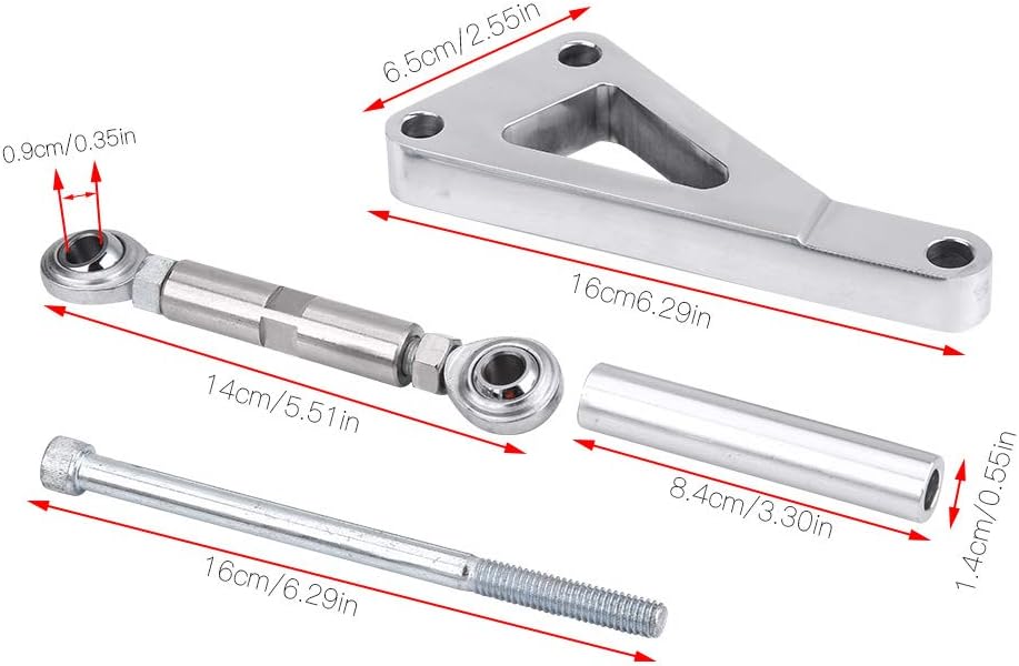 Polished Aluminum Alloy Alternator Bracket Kit Pack of 2 D47315