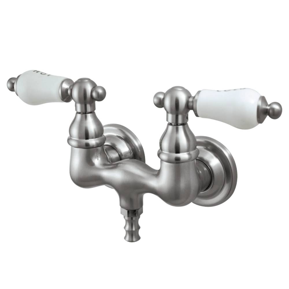 Vintage Satin Nickel Wall Mount Clawfoot Tub Filler W728218