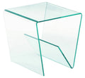 Square Bent Clear Glass Lamp Table S706565