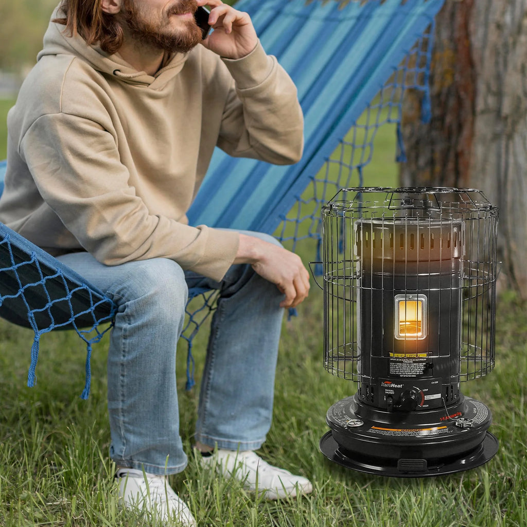 White Portable Convection Kerosene Heater A447