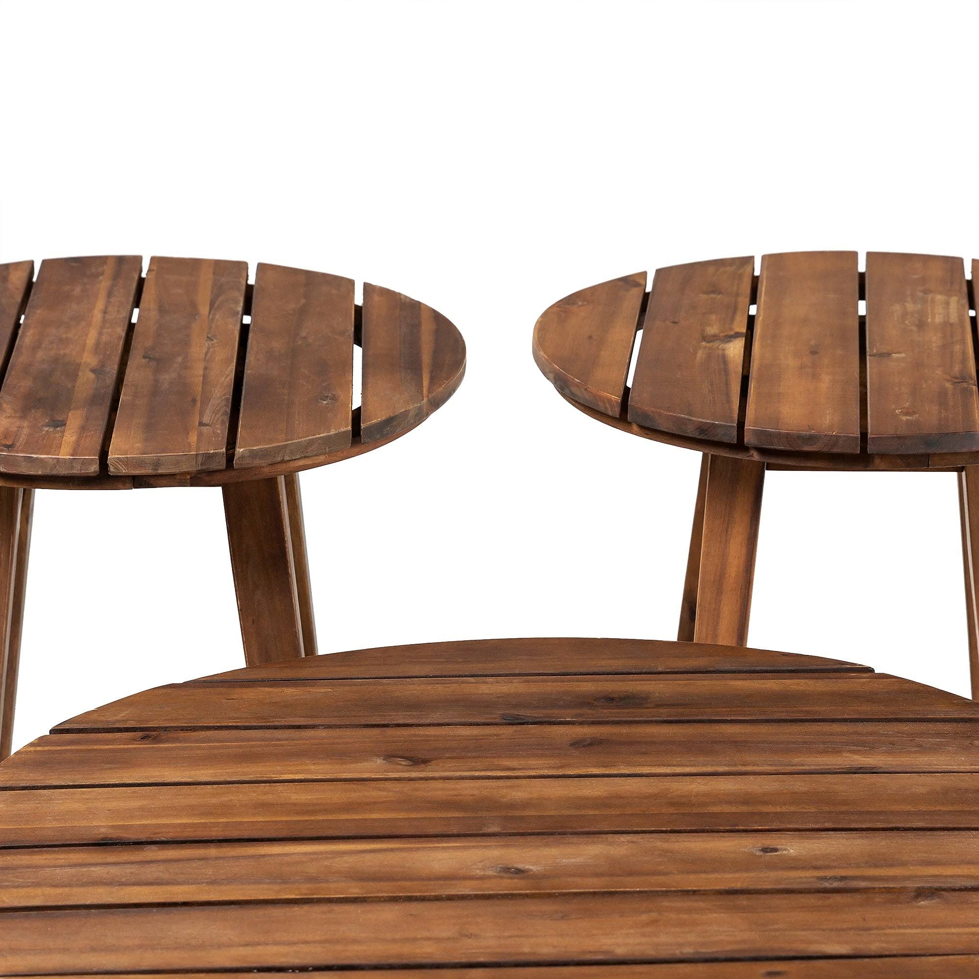 3-Piece Round Acacia Patio Table Set B455417