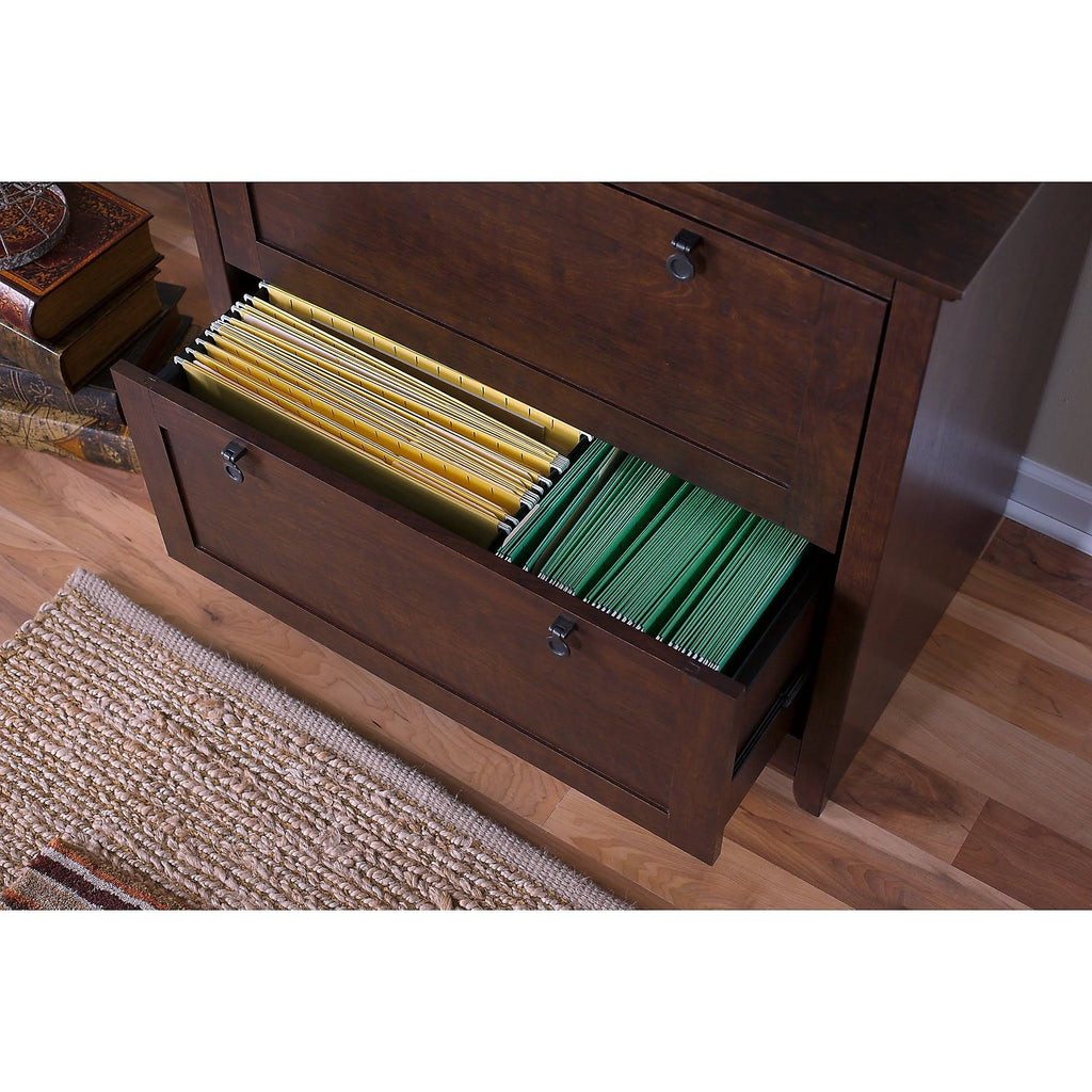 L Shaped Desk with Lateral File Cabinet C198