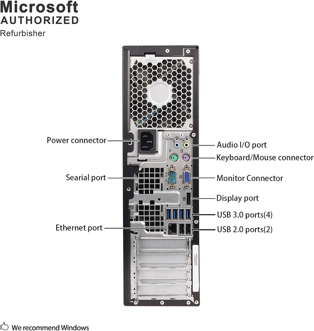 HP Compaq Pro 6305 SFF Desktop PC, AMD A6 5400B, 16G DDR3, 512G SSD, Win 10 Pro 64 Bit C429