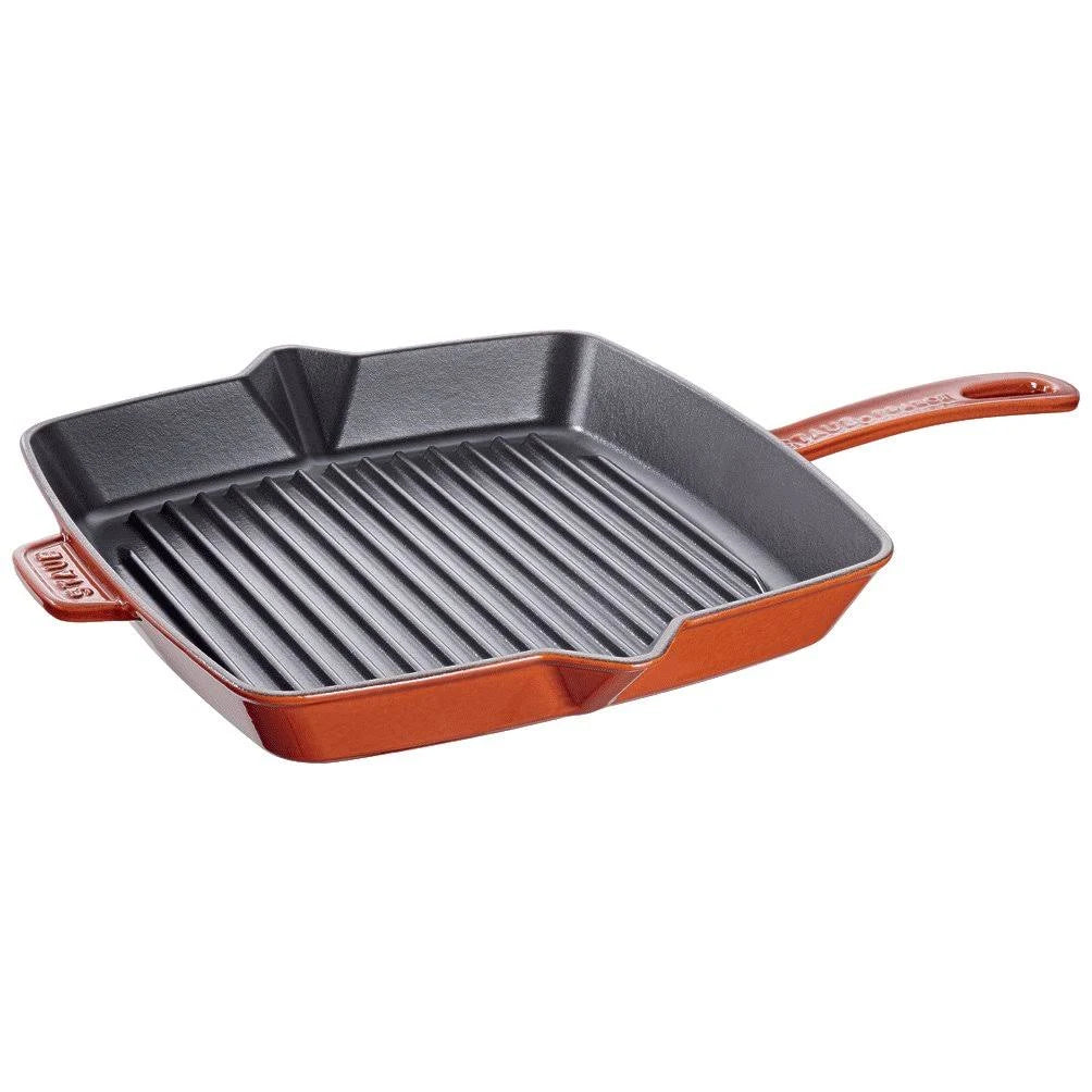 Cast Iron Square Grill Pan, 12-in, Dark Blue J21992
