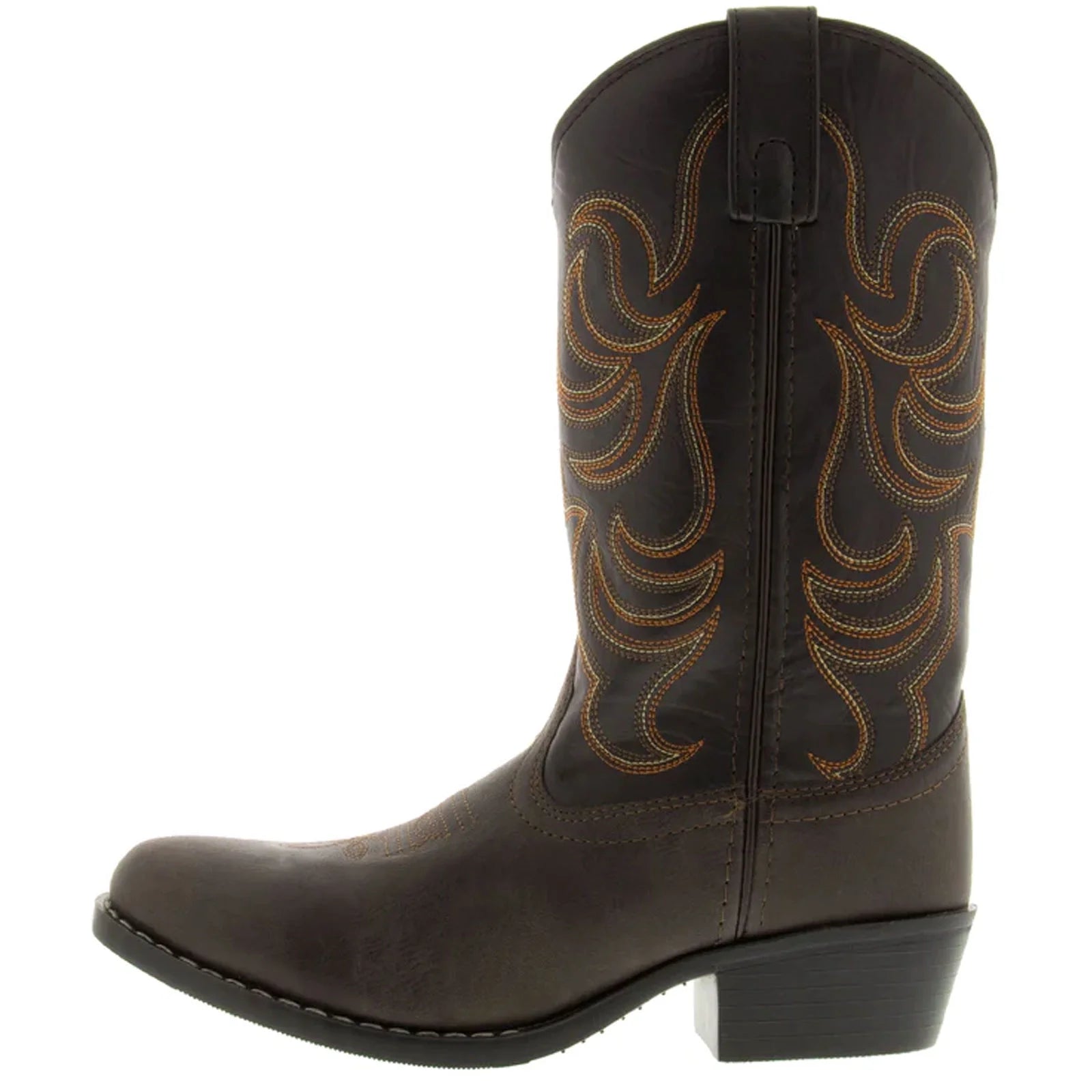 Brown/Black Kids Western Boots O804583