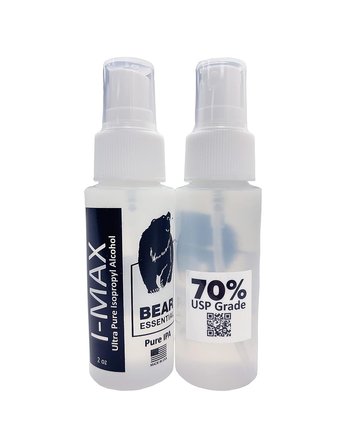 High Purity USP Grade Isopropyl Alcohol 70% 24 Spray Bottles 2 OZ Each V4970