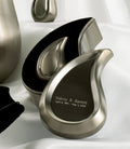 Brushed Pewter Tear Drop Keepsake Cremation Urn Set M98787