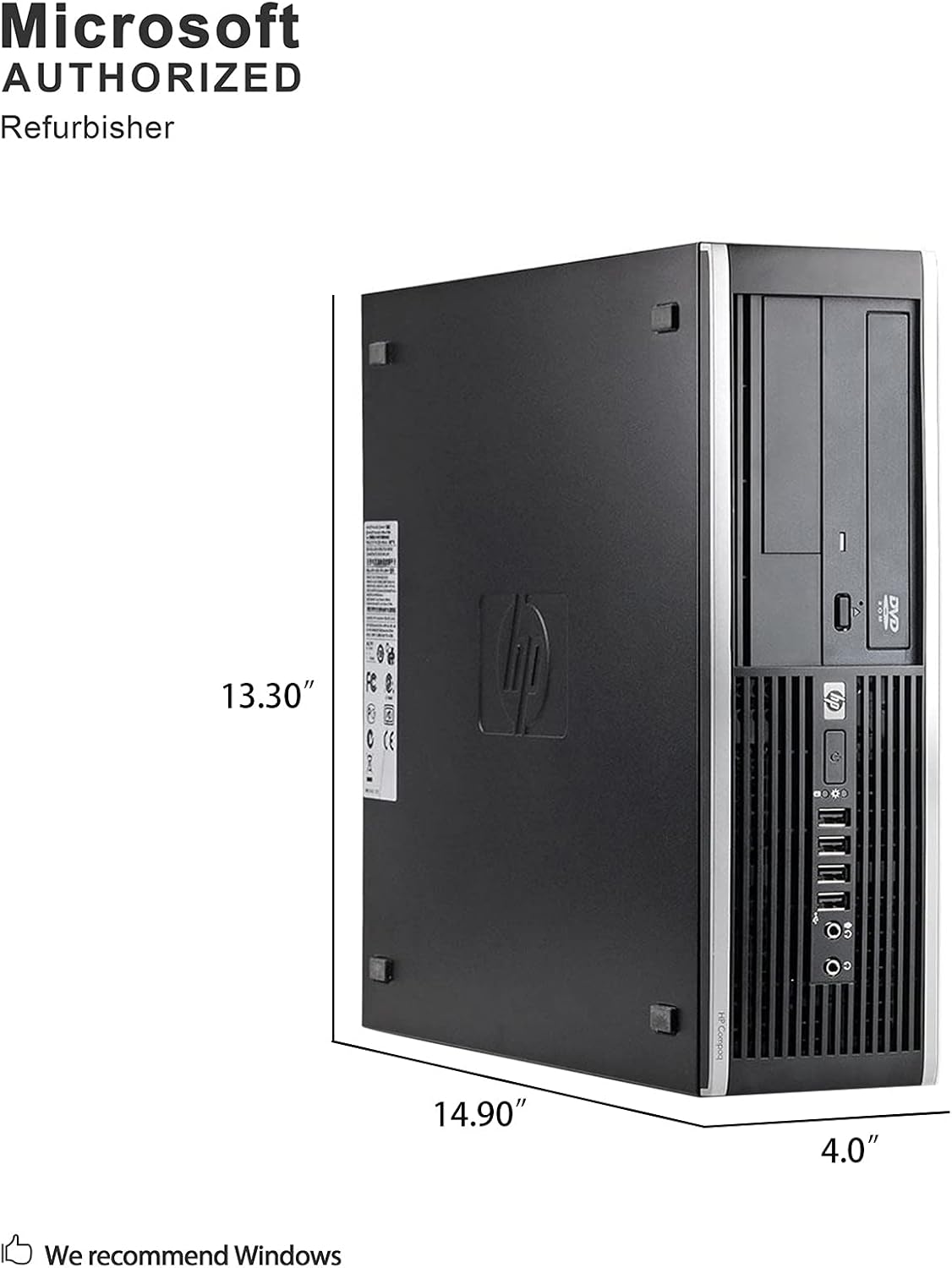 HP Compaq Pro 6305 SFF Desktop PC, AMD A6 5400B, 16G DDR3, 512G SSD, Win 10 Pro 64 Bit C429