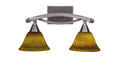 Two Light Bath Bar Brushed Nickel Finish with Glass O516