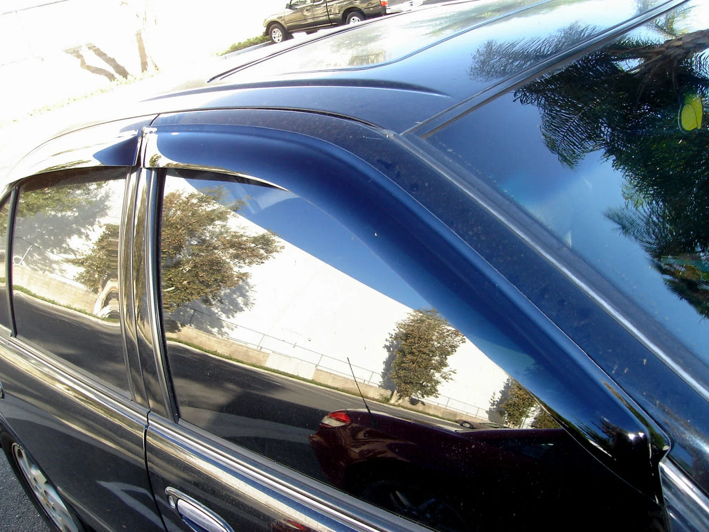 Outside Mount Window Visor Deflector Rain Guard Dark Smoke 4 Pcs Set W90586