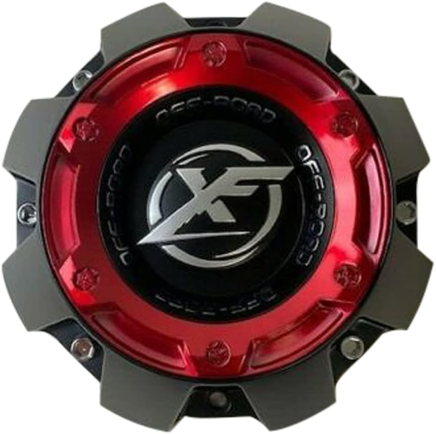 Matte Black with Red Top Wheel Center Cap Pack of 2 Y688