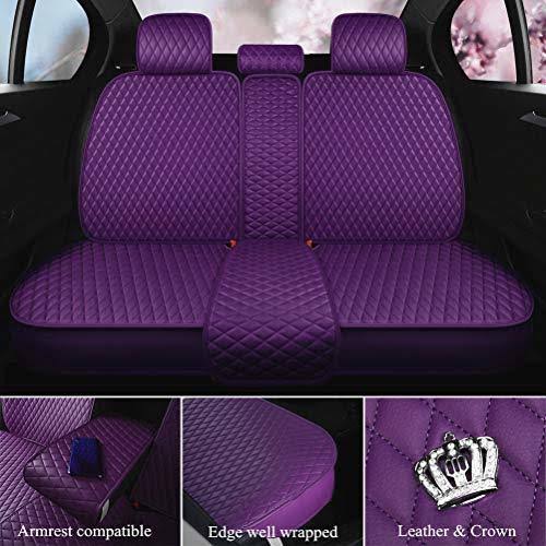 Leather Auto Seat Covers 9pcs Front Rear Seat Covers B765736