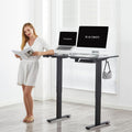 48 x 24 Inch Electric Height Adjustable Standing Desk with Black Table Top P71588