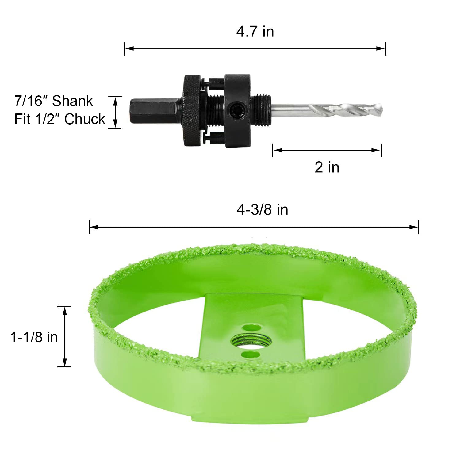 Carbide Grit Hole Saw for Drywall Ceiling, Pack of 2 X677