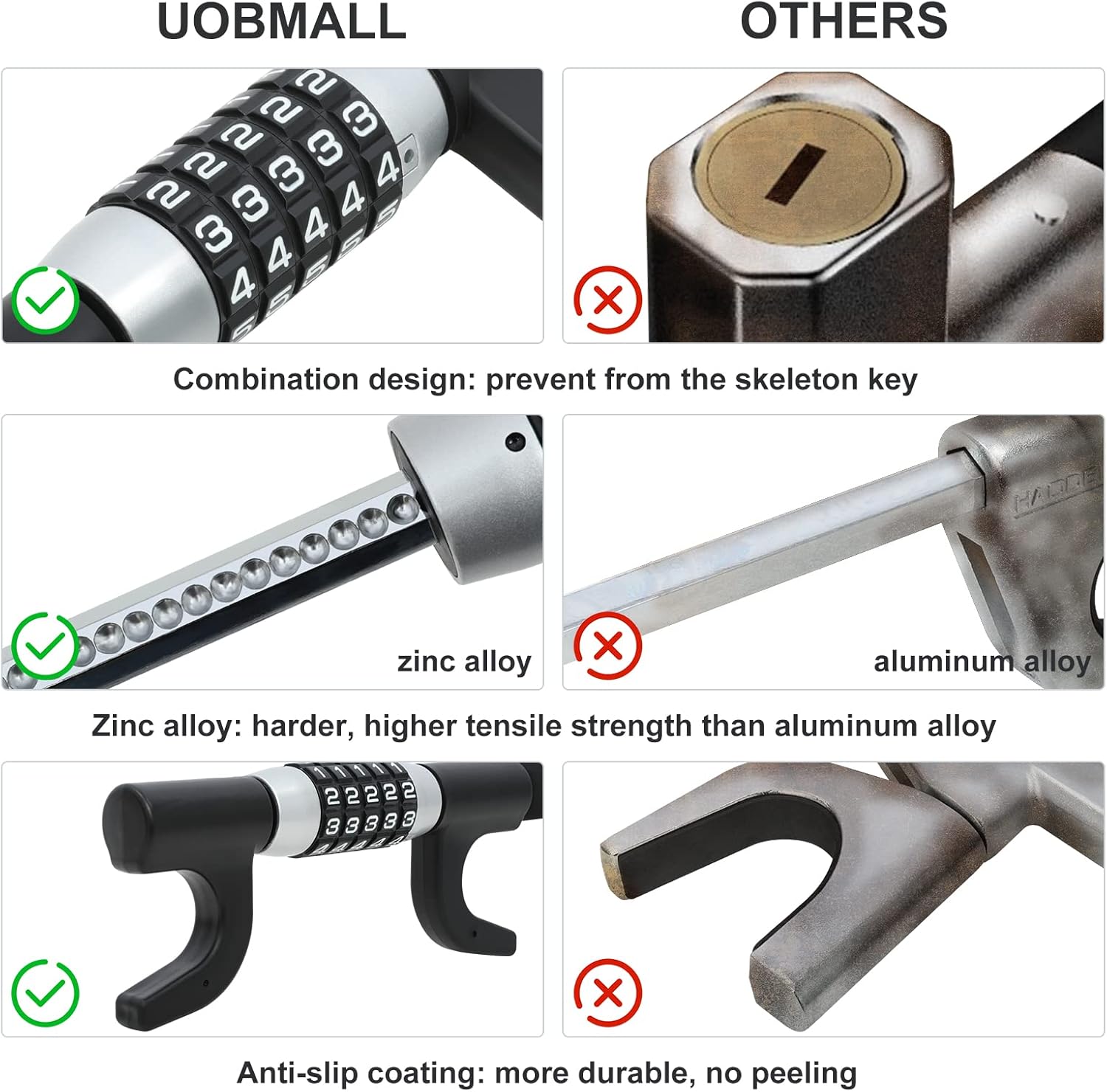 Steering Wheel Lock Anti Theft Heavy Duty Car Security Device O83468
