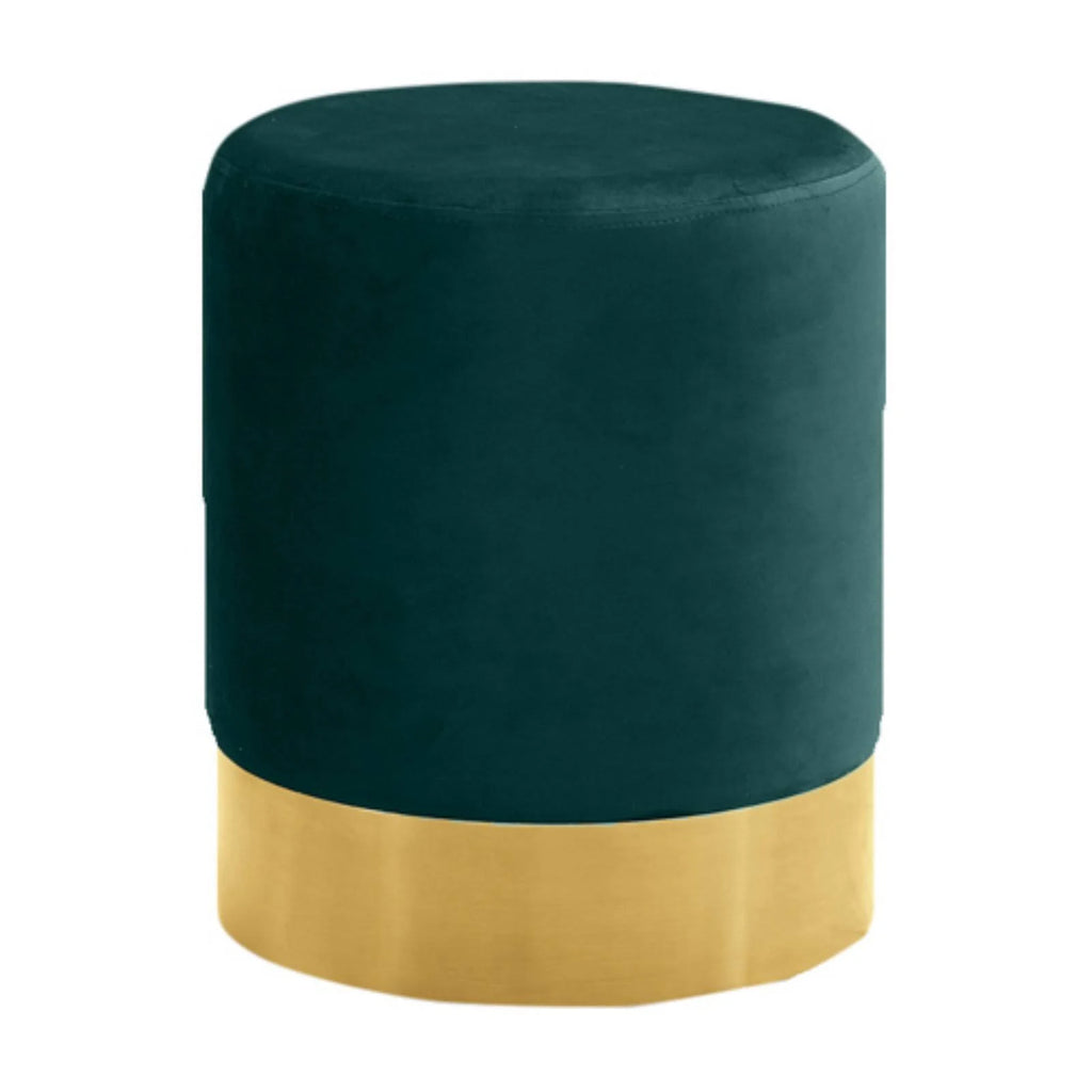 Green Velvet Ottoman & Stool O454