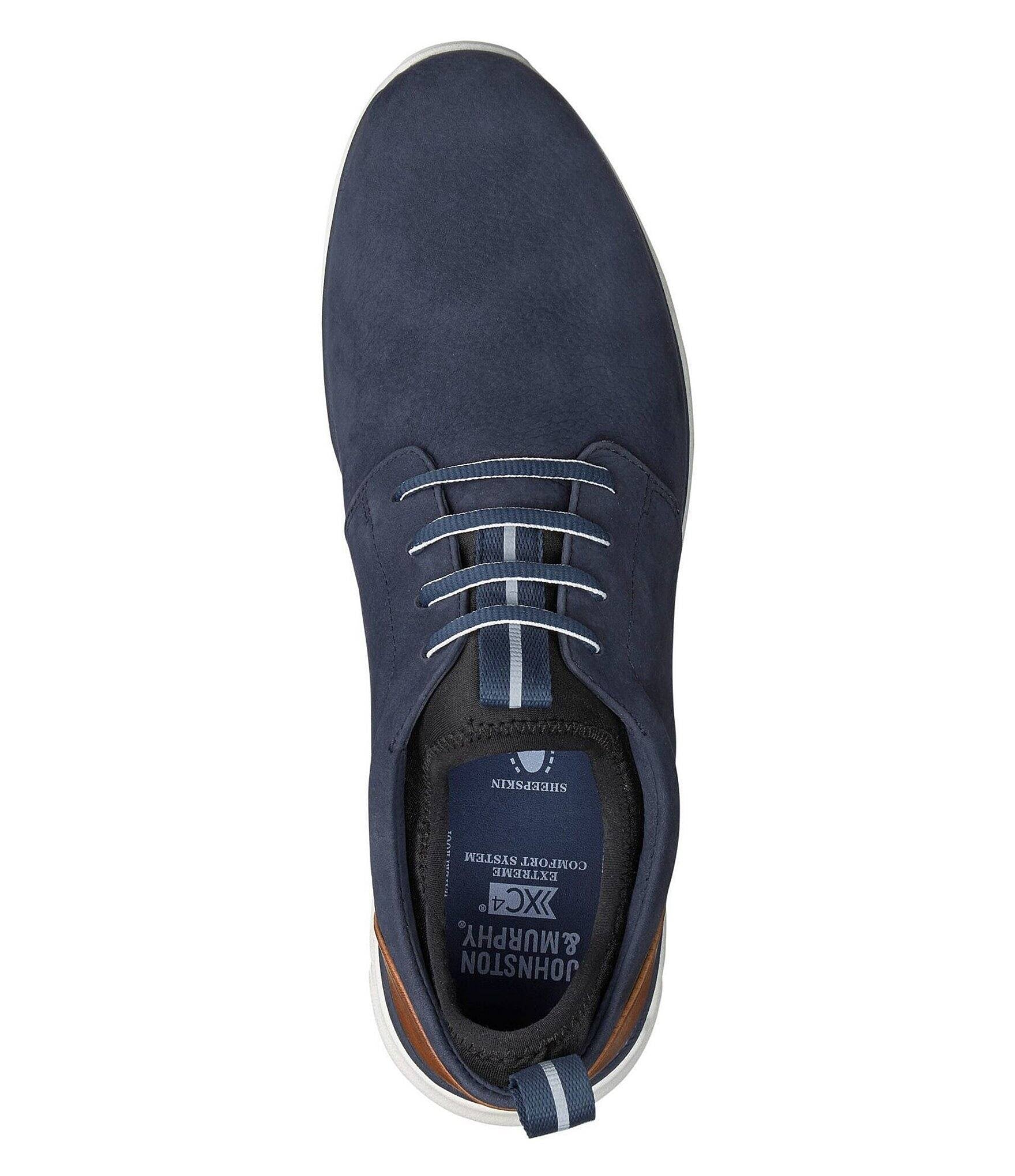 Navy Nubuck Plain Toe Shoes V5401