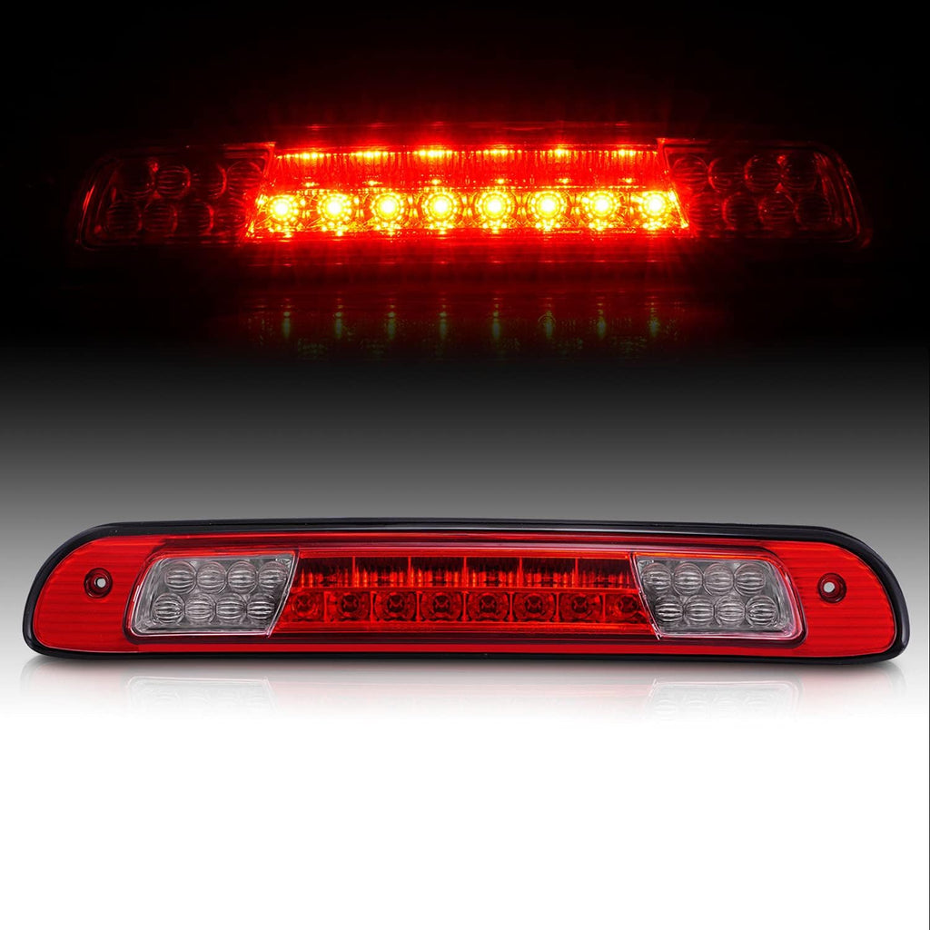 Red/Clear LED High Mount Stop Cargo 3rd Brake Lights Pack of 2 J3796