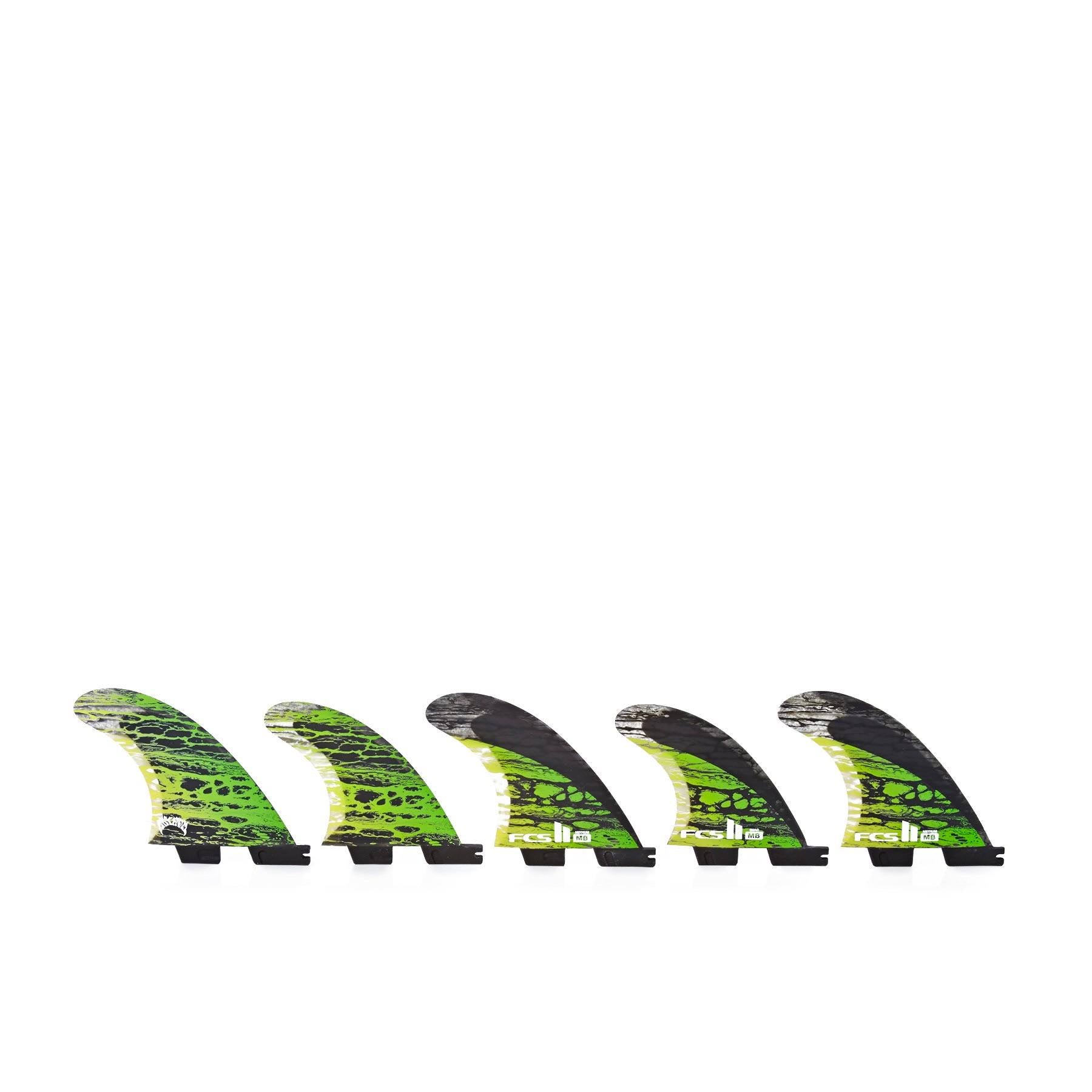 Green Medium PC Carbon Tri-Quad Fin Set J658652